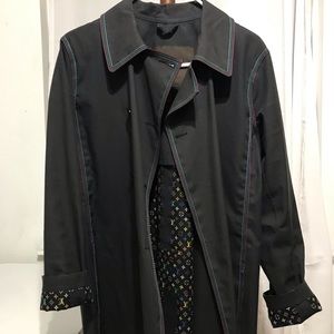 Louis Vuitton Mackintosh Coat Multicolore Noir Black Monogram size L